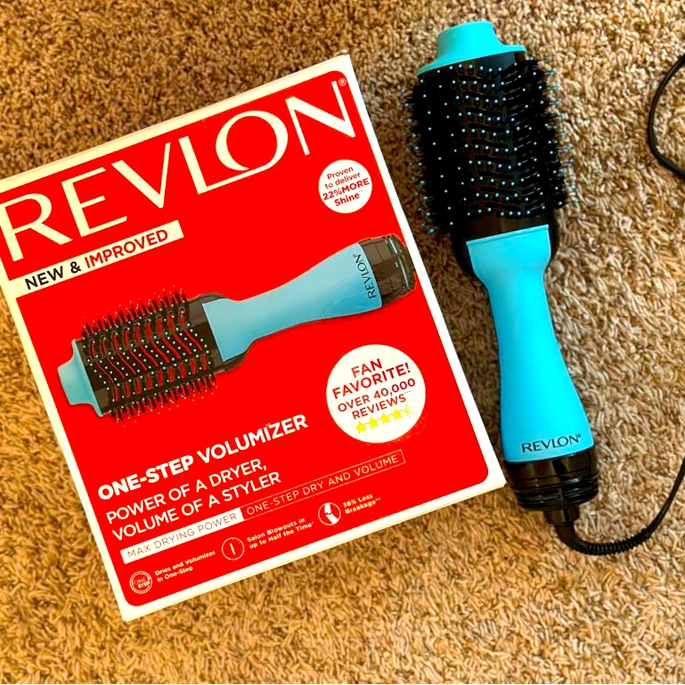 REVLON One-Step Volumizer Original 1.0 Hair Dryer and Hot Air Brush, Mint